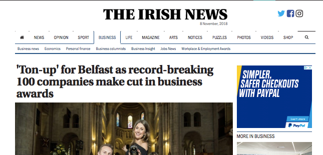 Irish News – Ton–up for Belfast