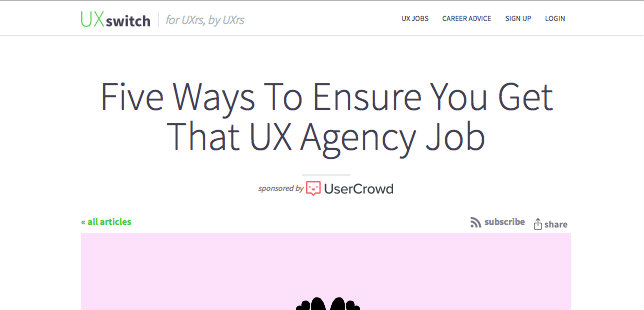 UXswitch – Get that UX Agency Job
